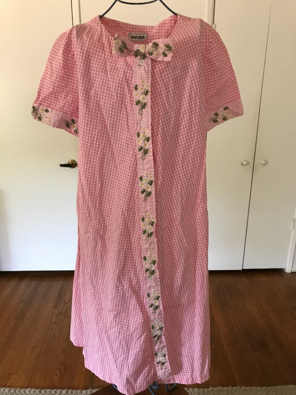 Vintage 60s-70s I Magnin Cotton Voile Robe/dress - Sm/Med